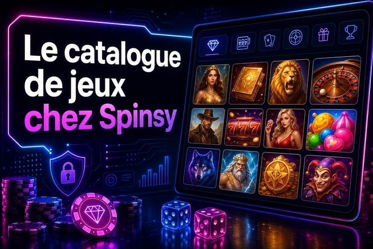Le catalogue de jeux chez Spinsy